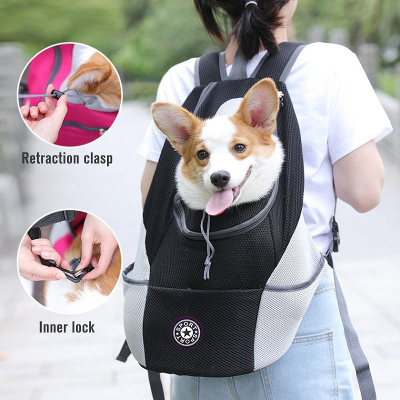 Sling-Style Mesh Pet Carrier Backpack